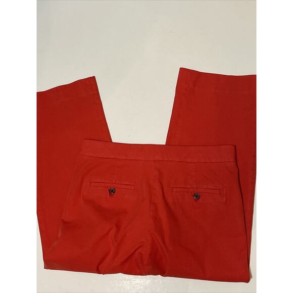 J CREW Women’s Size 4 Stretch Cotton Elastane Crop Capri Pants Orange Red Color - Picture 2 of 7